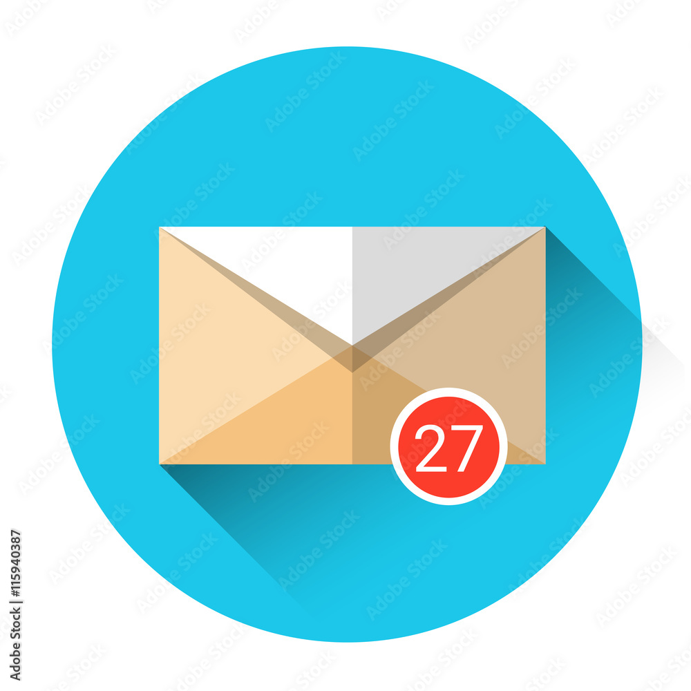 Poster envelope email icon inbox message send business mail
