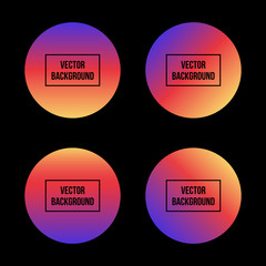 Vector design elements, trendy colorful gradient background set, collection. Instagram inspired. © cosmic_pony