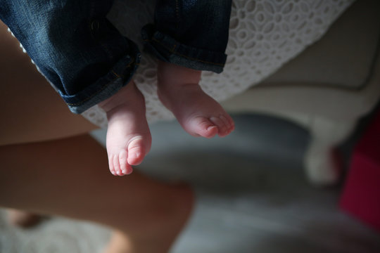 close up of child's feet