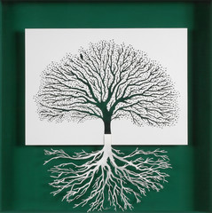 The tree and its roots. mirror image of the branches of a tree and its roots. As Yin and yang, creating balance and serenity.