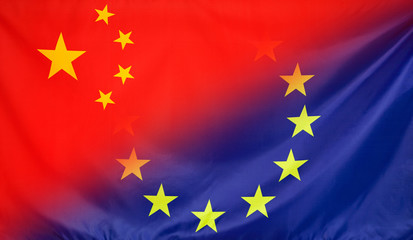 European Flag merged with Flag of China