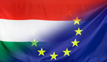 European Flag merged with Flag of Hungary