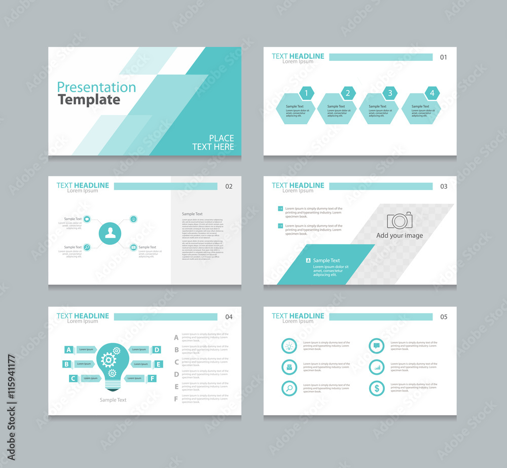Aufkleber abstract page layout design template for presentation, brochure with info graphic elements design set