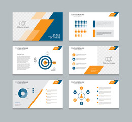 abstract page layout design template for presentation with info graphic elements design set