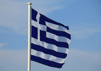 Waving Greek Flag
