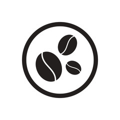 black vector icon on white background coffee beans