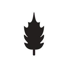 black vector icon on white background tree leaf