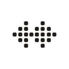 black vector icon on white background sound and audio waves