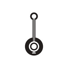 black vector icon on white background musical instrument