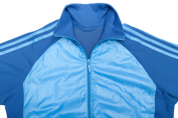 blue windbreaker waterproof  jacket full zip
