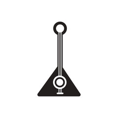 black vector icon on white background musical instrument