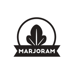 Fototapeta premium black vector icon on white background Kitchenware seasoning marjoram