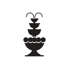 black vector icon on white background chocolate fountain