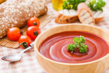 Tomato gazpacho soup
