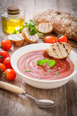 Tomato gazpacho soup