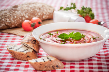 Tomato gazpacho soup