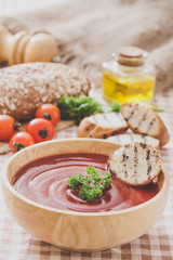 Tomato gazpacho soup