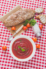 Tomato gazpacho soup