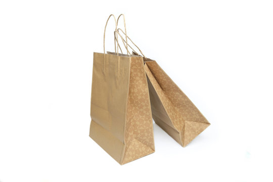 The paper bags.