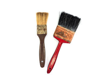 Old paint brush was used