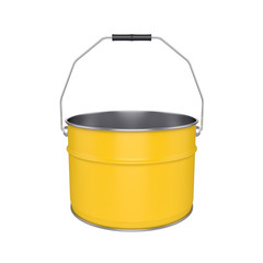 Bucket Isolated on White Background, 3D rendering