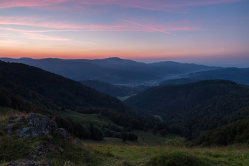 Lever du soleil sur les Vosges