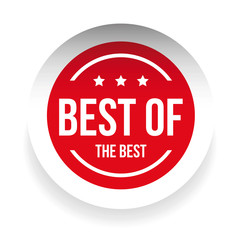Best of the best label on white background