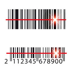 Barcode Icon label vector