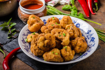 Breaded fried cauliflower
