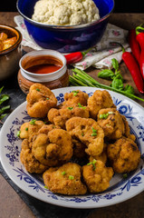 Breaded fried cauliflower