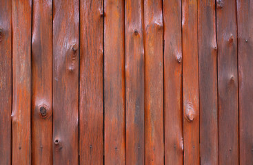 Fototapeta premium vertical wax brown plank wood texture background