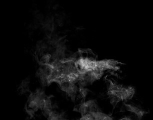 Abstract smoke moves on a black background