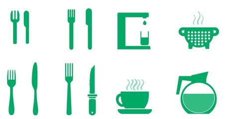 Fototapeta premium Cuisine en 8 icônes