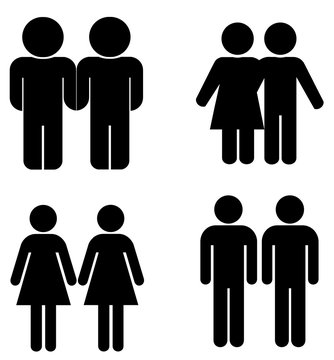Couples en 4 ic&ocirc;nes
