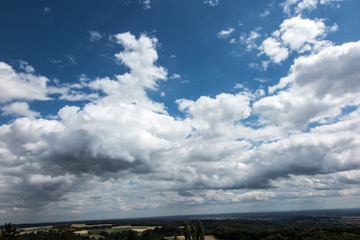 .sky covered with white clouds