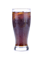 Glass of cola with ice