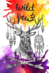 poster with deer