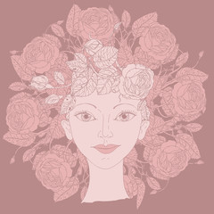 Woman beauty illustration vector