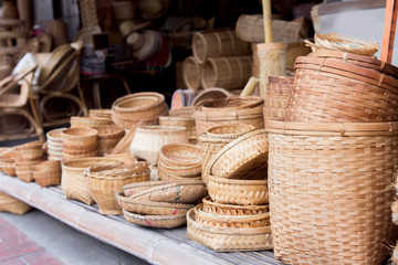 Wickerwork on the market