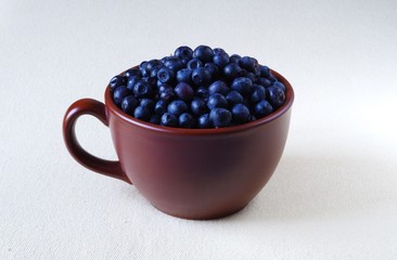 Blueberry in a mug