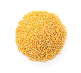 Millet cereal isolated on white