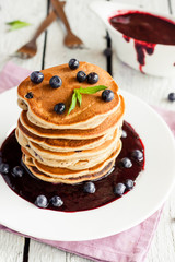Pancake with blueberries