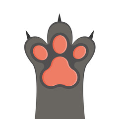 Cat paw, vector illustration