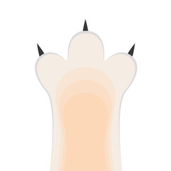 Cat paw, vector illustration