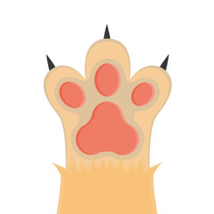 Cat paw, vector illustration