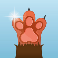 Cat paw, vector illustration