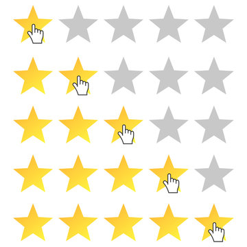 Rating stars set