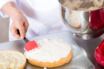 Chef decorating cream