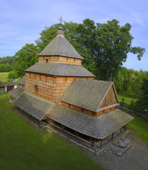 St. Paraskevi Church in Radruz, Gothic, wooden church in the village of Radruz from the sixteenth-century, it is as part of the UNESCO Wooden tserkvas of the Carpathian region in Poland and Ukraine