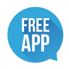 Free app speech bubble vector